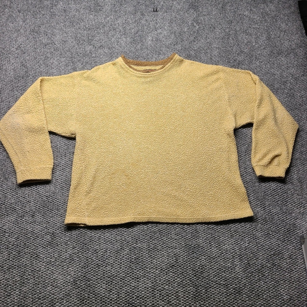 Vintage Field & Stream Duck Fleece Sweatshirt Beige Mens XL Made in USA 90s